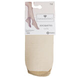 Lot de 3 paires de socquette femme polyamide et tulle chair 20D