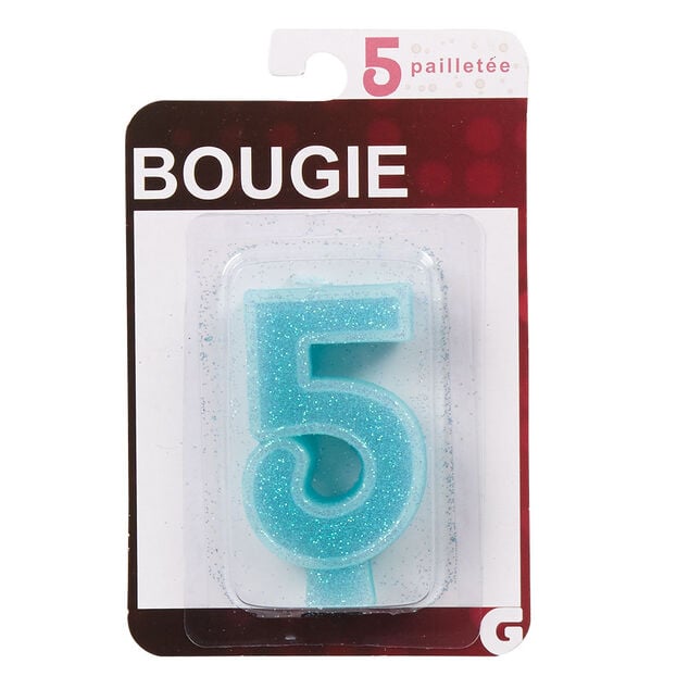 Bougie anniversaire chiffre 5