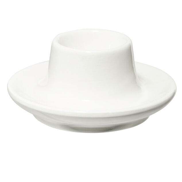 Coquetier rond blanc en dolomite &Oslash;5xH2cm