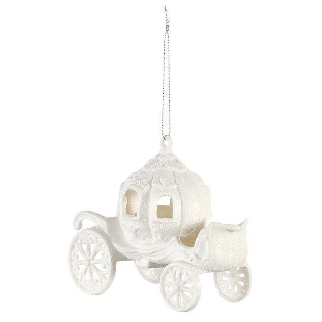 Suspension carrosse de Noël givré