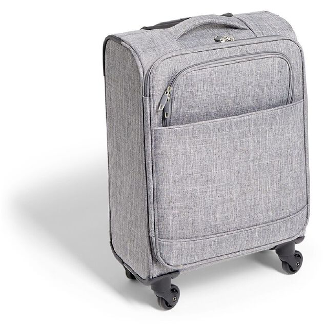 Valise cabine souple 30L 4 roues gris H55cm