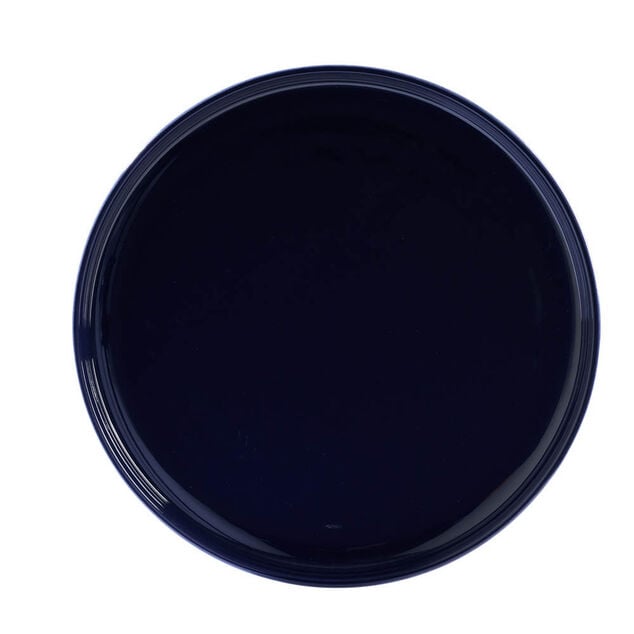 Assiette &agrave; dessert ronde Oslo bleu fonc&eacute; &Oslash;19cm