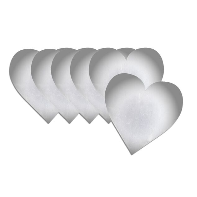 Lot de 6 miroirs adh&eacute;sifs forme coeur ou rond