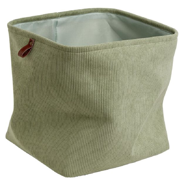 Pani&egrave;re Box Cube effet velours 31x31x31cm vert