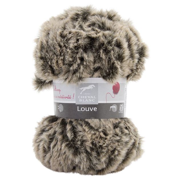 Fil &agrave; tricoter Louve marron 50 g
