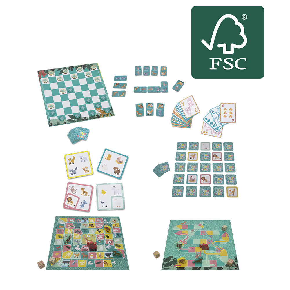 Les jeux des Petits Génies 4 plateaux en bois | GIFI
