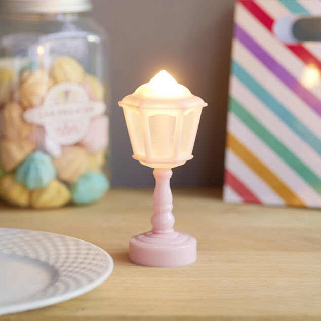 Mini lampe LED de bureau forme lampadaire &Oslash;6xH14cm - 4 coloris