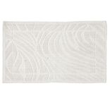 Tapis salle de bain coton relief uni beige 80x50cm
