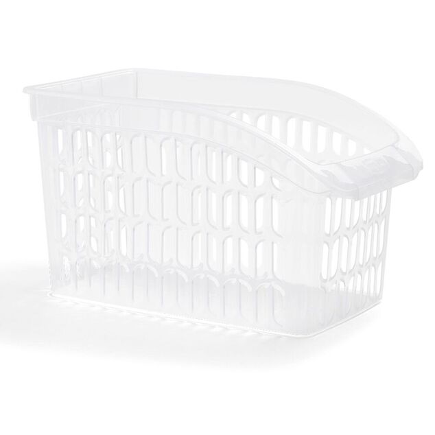 Panier de rangement en plastique transparent 30x18xH.17,5cm