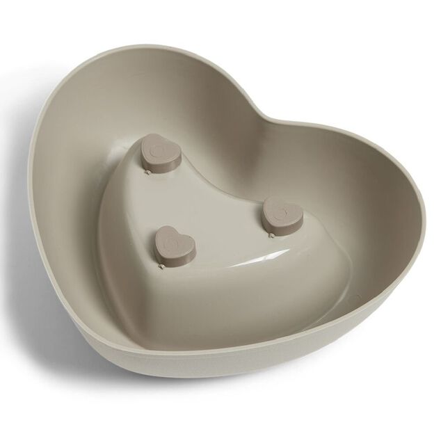 Gamelle antid&eacute;rapante forme coeur plastique 26,5x22x6,5cm - 2 coloris