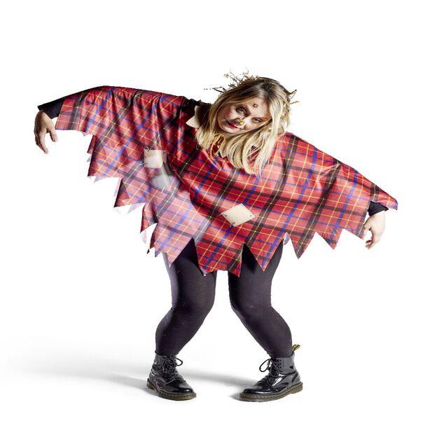 D&eacute;guisement adulte Halloween &eacute;pouvantail poncho - Taille unique