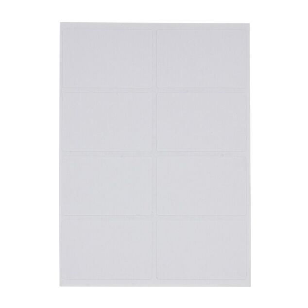 Lot de 80 étiquettes adhésives blanches 24x35mm