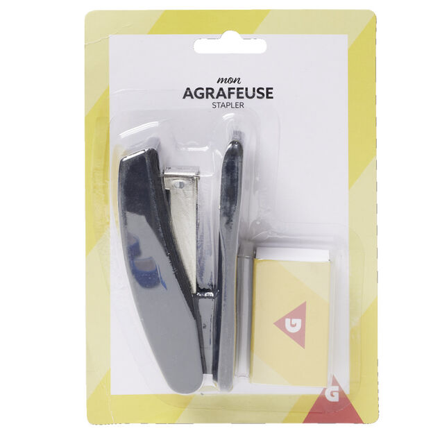 Agrafeuse grise en fer et plastique 11x3xH5cm