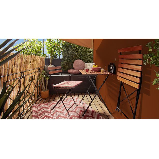 Galette de chaise bicolore terracotta gris