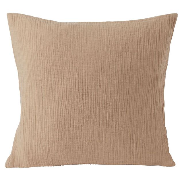 Housse de coussin 40x40cm gaze de coton orange