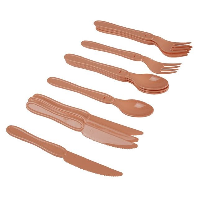 Couvert en plastique couleur unie x 12