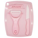 &Eacute;plucheur et couteau avec protection inscription ajour&eacute;e Ceramic