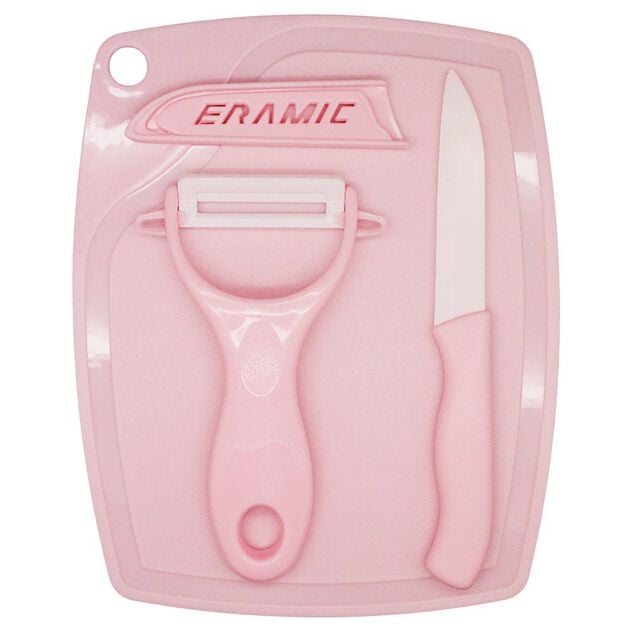 &Eacute;plucheur et couteau avec protection inscription ajour&eacute;e Ceramic