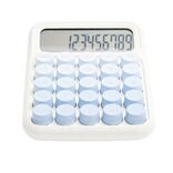 Calculatrice de bureau d&eacute;grad&eacute; noir touches rondes en relief 11,5x16cm