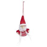 Personnage &agrave; suspendre rouge et blanc - Fille/P&egrave;re No&euml;l/Ange