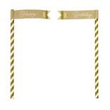 Décoration gâteau anniversaire pique thème nature x7