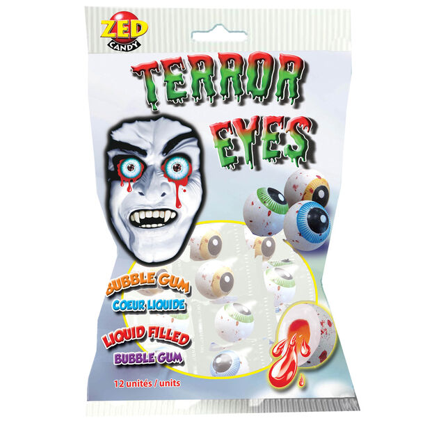 Chewing-gum Halloween yeux coeur liquide 180gr