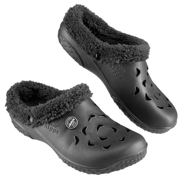 Sabot Hipps fourr&eacute; uni noir T42/43