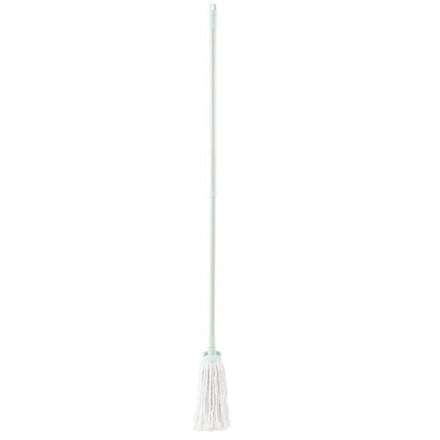Balai serpill&egrave;re manche t&eacute;lescopique vert H69-120cm