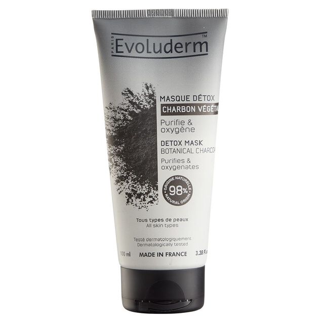 Masque Evoluderm d&eacute;tox charbon noir 100 ml