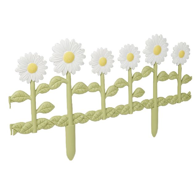 Barri&egrave;re de jardin plastique marguerite p&acirc;querette