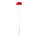 Fleur m&eacute;tal &agrave; planter coquelicot rouge H26cm