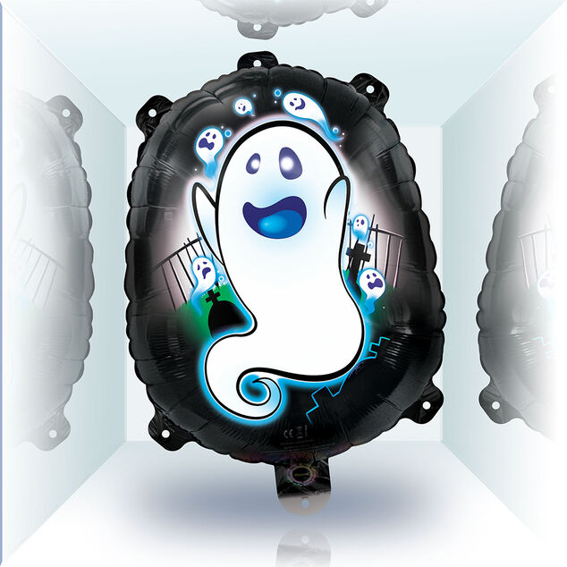 Ballon fant&ocirc;me led Halloween
