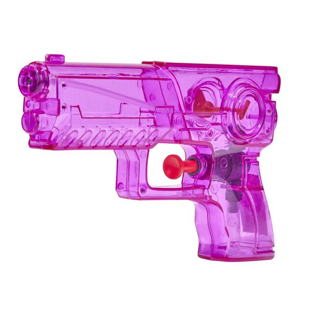 Pistolet &agrave; eau enfant plastique translucide 15x3xH9cm (plusieurs mod&egrave;les)