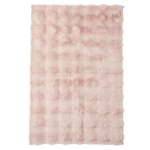 Tapis fausse fourrure rectangulaire relief bulle 60x90cm - 5 mod&egrave;les