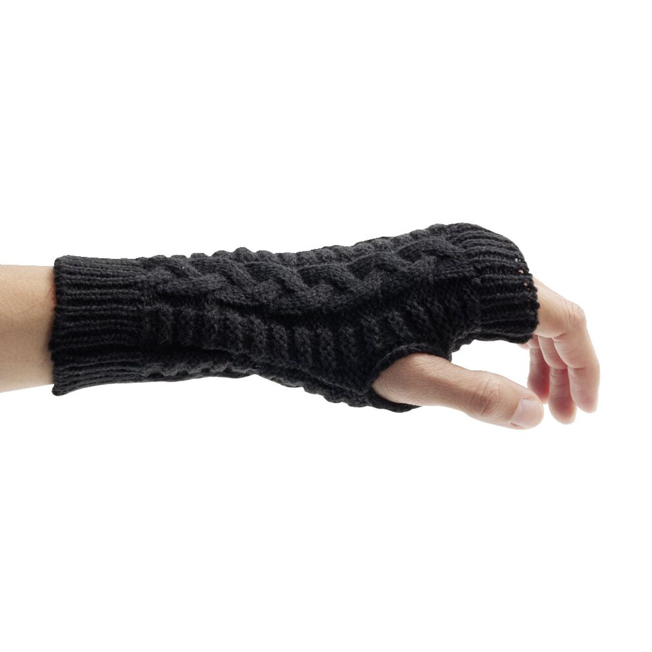 Paire De Mitaines Noires Et Blanches Fashion Collection - Taille Unique - NEUF Avec étiquettes