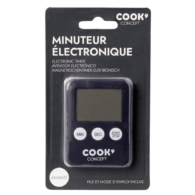 Minuteur &eacute;lectronique noir