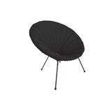 Housse de fauteuil de jardin Urban tissu d&eacute;perlant - Noir - &Oslash;85xH37 cm