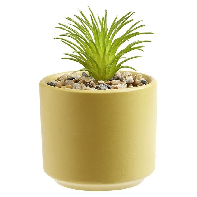 Plante artificielle avec pot c&eacute;ramique