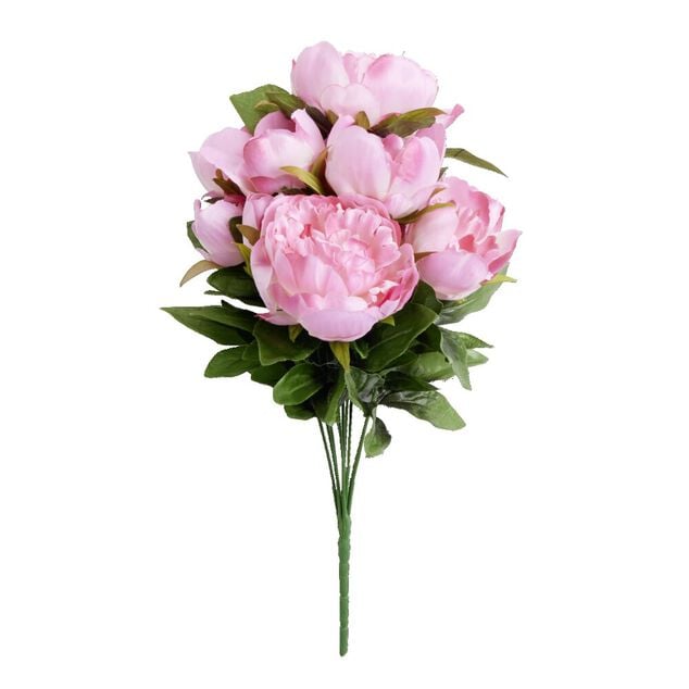Bouquet fleurs artificielles pivoines 10 t&ecirc;tes H42cm - 3 mod&egrave;les