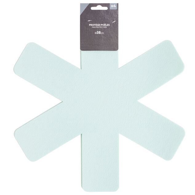 Prot&egrave;ge po&ecirc;le x4 feutrine &Oslash;38cm (4 mod&egrave;les)