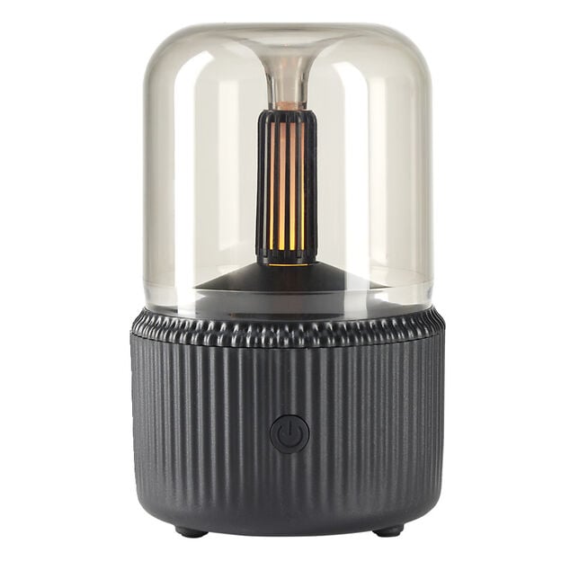 Diffuseur d'huile essentiel ampoule cuivre socle noir &Oslash;10xH15cm