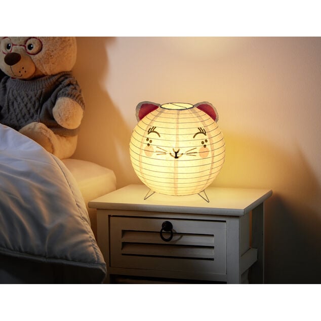 Lanterne en papier &agrave; poser design enfantin &Oslash;22xH30cm (3 mod&egrave;les)