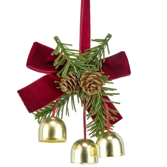 Clochette de No&euml;l d&eacute;corative &agrave; suspendre H10cm