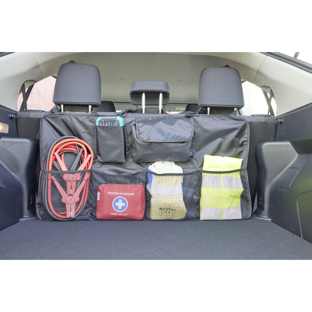 Organisateur coffre de voiture avec pochettes 44x89cm