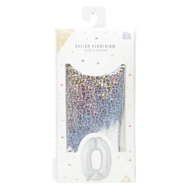 Ballon chiffre 0 aluminium