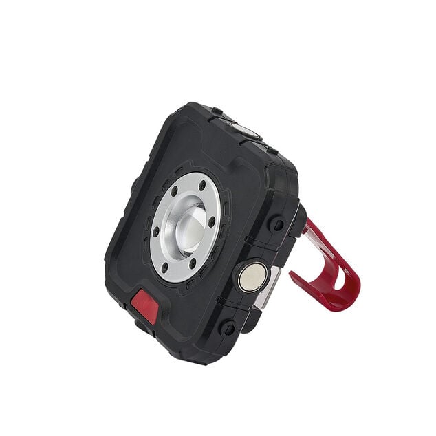 Lampe LED brico Profilex aimant&eacute;e multifonctions noire et rouge