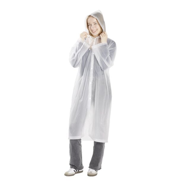 Imperm&eacute;able adulte veste de pluie longue &agrave; pressions transparente Taille unique