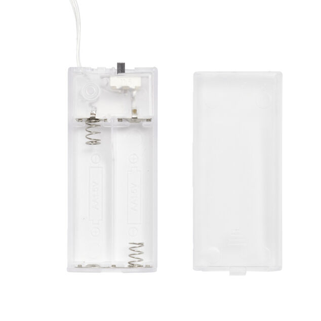 Guirlande lumineuse &agrave; piles 15LED blanc chaud 1,7m