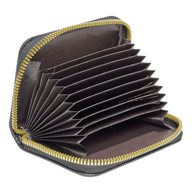 Porte-cartes 11 compartiments 8x11cm - 2 modèles noir ou gris