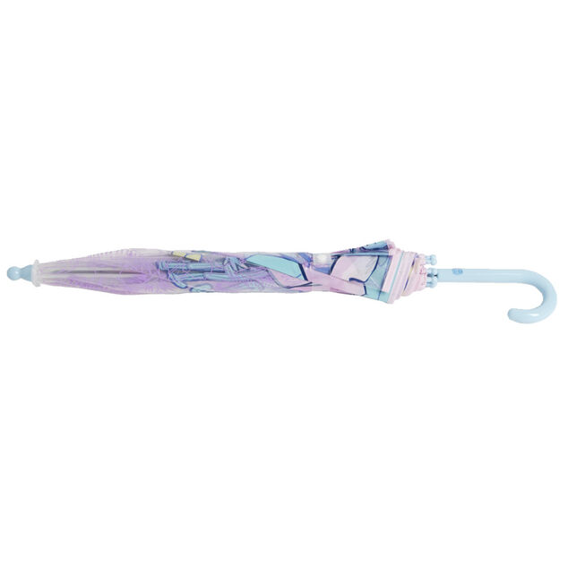 Parapluie bulle Stitch rose polyester et m&eacute;tal
